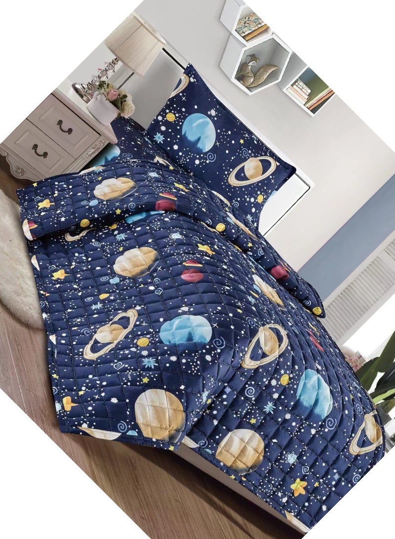 Moon Compressed bed comforter set consisting of 3 pieces, children's drawings - Image 2